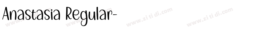 Anastasia Regular字体转换